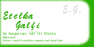 etelka galfi business card